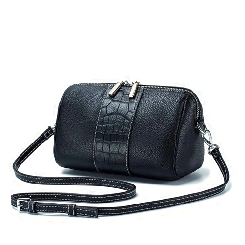 Lecxci Small Leather Crossbody Bag, Zipper Clutch Phone Shoulder Wristlet Wallet Clutch Purse for Women