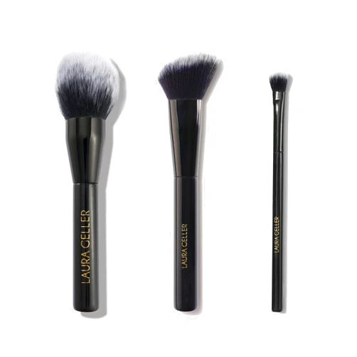 LAURA GELLER NEW YORK Best of the Best Brush Set - Classic Bronzer Brush and Angled Blush Brush and All-Over Eyeshadow Brush