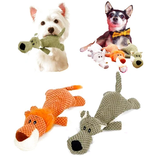 Fcteap Tough Dog Squeaky Toys Christmas Birthday Gifts for Aggressive Chewer Cute Funny Indestructible Durable Plush Stuffed Animal Pet Supplies for Small Medium Large Breed Puppy Teething (L&W)
