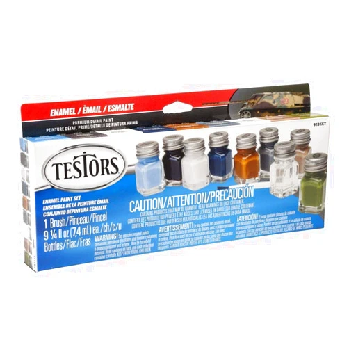 Testors Camo Flat Enamel Paint Set (Packaging May Vary)