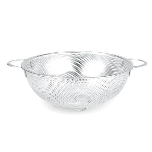 Gulex Colander Stainless Steel 3-Quart, Metal Strainers with Base, Strainer for Kitchen Food, Dishwasher Safe