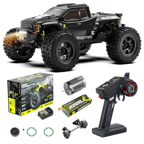 RIAARIO RC Cars Mini 1:10 RTR Brushless RC Car for Adults Max 50 mph All Terrain Hobby Trucks Electric Off-Road Monster Trucks 4WD Remote Control Car Waterproof Truck with Carbon Fiber