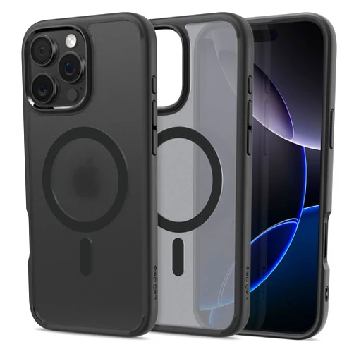 Spigen Ultra Hybrid MagFit Designed for iPhone 16 Pro Max Case [Anti-Yellowing] [Military-Grade Protection] Compatible with MagSafe - Frost Black