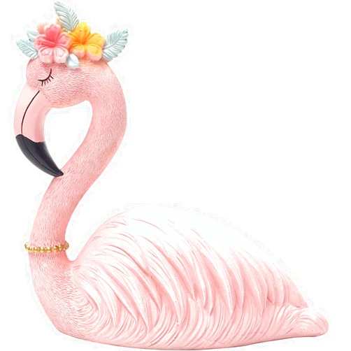 ZKSYLSM Pink Flamingo Prince and Princess Love Statue Ornament,Romantic Pink Resin Sculpture Decor,Tabletop Statue Ornament for Home Study Room Bed Room, (Princess)