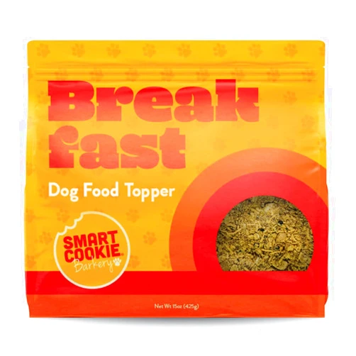 Smart Cookie Natural Dog Food Topper - Breakfast - Dog Meal Mixers for All Ages - Food Topper for Picky Eaters and Boosting Nutrition - Non GMO, Made in The USA - 15 oz Bag (30 Day Supply)