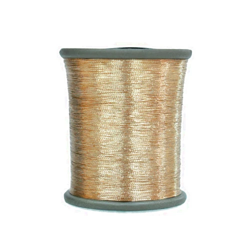 Embroiderymaterial Zari Metallic Thread for Embroidery, Sewing and Jewelry Making, 0.1MM, Pack of 2 Roll (Dull Gold)