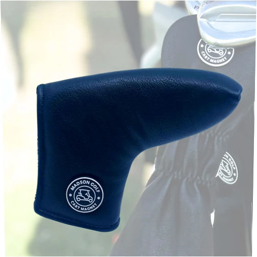 MADSON GOLF Classic Blade and Mallet Putter Headcovers with Madson Golf Cart Magnet for Secure Positioning and Quick Access, Protective PU Leather Head Covers, Magnetic Golf Accessories