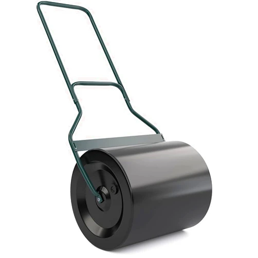 Arnot Lawn Roller, Heavy-Duty Push/Tow Behind Water/Sand Filled Roller for Park, Garden, Yard, Ball Field, 16x20-Inch, 60L/ 16 Gallons, Black