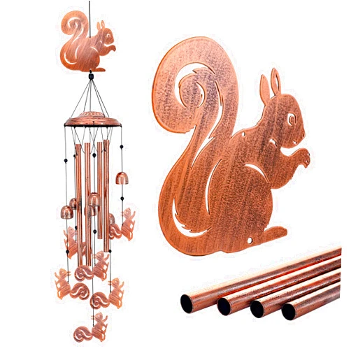 SRDJXY for Mom Squirrel Wind Chimes for Outside,Squirrel Gifts for Women Men/Memorial Gift/Birthday Gifts Metal windchimes Outdoors/Indoors,Garden Decor,Patio,Home,Porch,Yard Decorations
