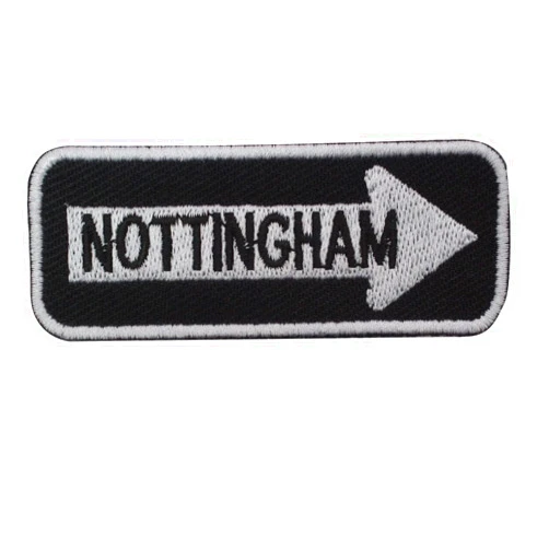 Pro Armour Leicester Road Sign Patch Embroidered Iron on Sew on Patch Badge for Clothes etc. 7.5x3cm