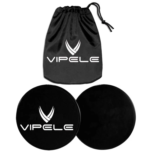 VIPELE Core Sliders. Dual Sided Use on Carpet or Hardwood Floors. Abdominal Exercise Equipment