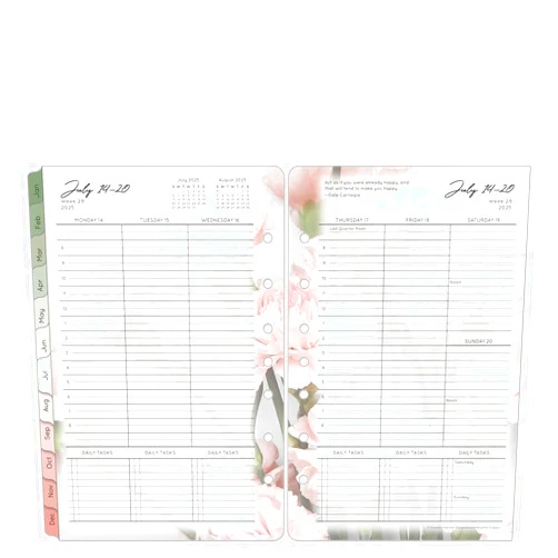Franklin Covey FranklinCovey - Blooms Weekly Ring-Bound Planner (Classic, Jul 2025 - Jun 2026)
