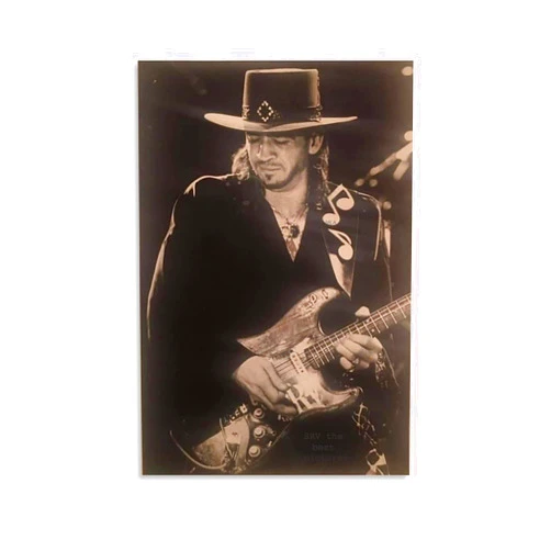 DEVINK Stevie Ray Vaughan Poster Decorative Painting Canvas Wall Posters and Art Picture Print Modern Family Bedroom Decor Posters 12x18inch(30x45cm)