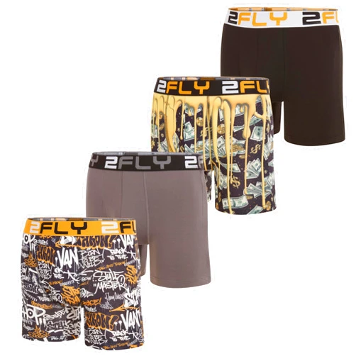 2FLY Mens Boxer Briefs Multipack Ultra Soft, Active Stretch Underwear