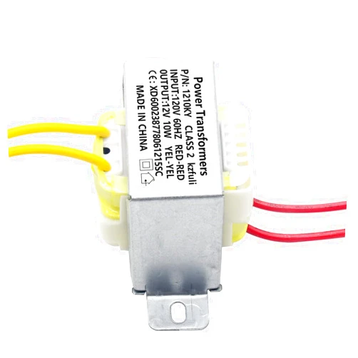 Kzfuli 12V/10W AC/AC Power Transformer, input 120V/60HZ Single-Phase Transformer, Applicable to Motorhome Electric Fireplace, Instrument, Small Power K-001, LED Light Strip, Lndustrial Control, etc.