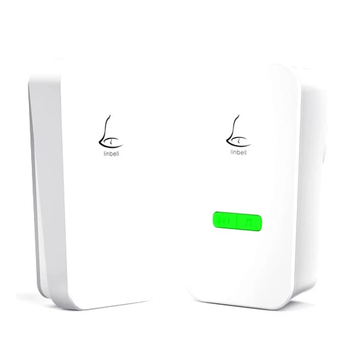 Linbell Wireless Doorbell,Linbell Door Bell Ringer Wireless with 1 Self-powered Weatherproof Push Button and 1 Plug in Receiver Door Chime 36 Tones Loud Up to 500ft Range,5 Levels Volumes 0-110dB & LED Flash