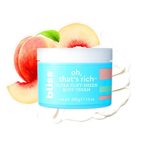 Bliss Oh, That's Rich Ultra Silky-Sheen Body Cream | Instantly Absorbs | Smooth & Soothe the Driest Skin | Paraben Free, Cruelty Free | 7.0 oz
