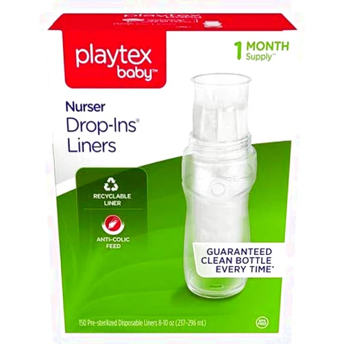 Playtex Baby Playtex 55291217 8 oz Nurser Drop-Ins Baby Bottle Disposable Liners - 150 Count