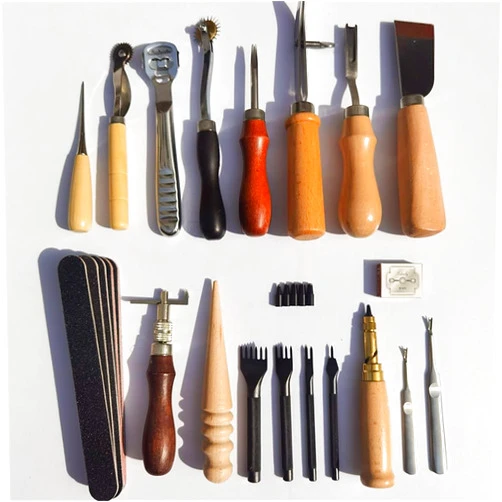 Fjhgs CLGZS Leather DIY Tool Set Handmade Leather Goods Making Tools Leather Tools Handmade Leather Bag Tools