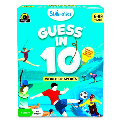 Skillmatics Card Game - Guess in 10 Sports, Perfect for Boys, Girls, Kids, and Families Who Love Toys, Board Games, Gifts for Ages 6, 7, 8, 9 and Up