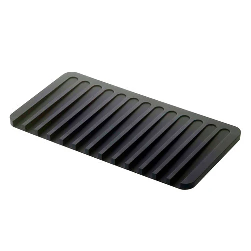 Yamazaki Home Self Draining Tray-Drying Board, Dish Drainer Mat, One Size, Black