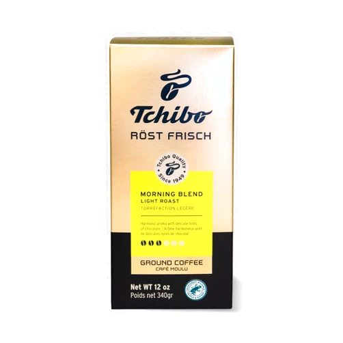 Tchibo Ground Coffee - Röst Frisch Morning Blend - Lightly Roasted Arabica Beans with Delicate Hints of Dark Chocolate - Intensity 3/6, Acidity 2/6, Roast Level 2/6-12 oz - Pack of 1
