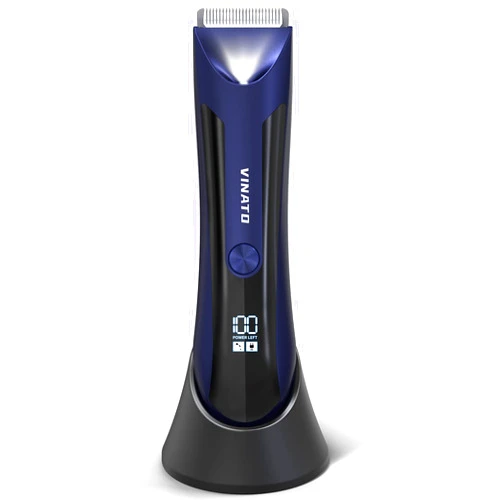 VINATO Electric Body Hair Trimmer - Ball Shaver Trimmer Body Grooming Kit Waterproof Groin Hair Trimmer for Men Replaceable Ceramic Blade Male Hygiene Razor - 90 Mins Battery Life
