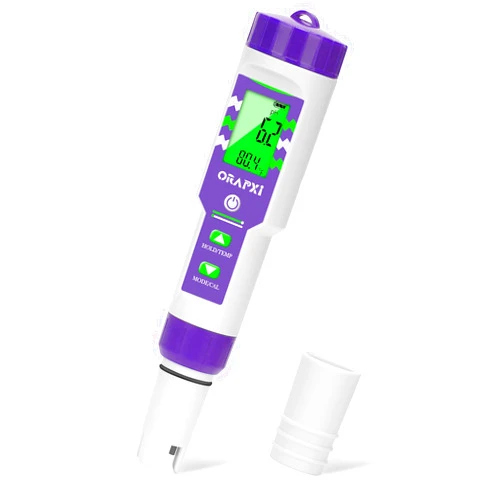ORAPXI Pool pH Meter and Salinity Tester 6 in 1 Salinity pH ORP TDS EC and Temp Tester pH and Salt Meter Saltwater Pool Test Kit for Swimming Pool Hot Tubs and Spas