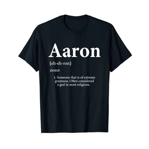 Aaron Defined Aaron Definition - Cute Personalized Name Gift For Aaron T-Shirt