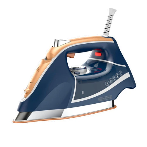 Black+Decker Elite Pro-Series Steam Iron, 6 Settings 1700 Watt, Navy