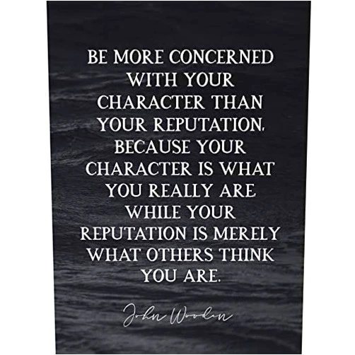 Artery8 Slate Quote John Wooden Character What You Are Coach Unframed Wall Art Print Poster Home Decor Premium