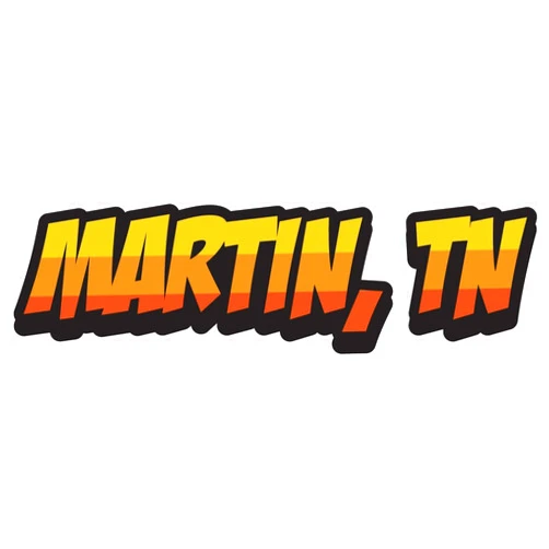R and R Imports Martin Tennessee Comic Style Vinyl Sticker – Souvenir Travel Decor (6-Inches Wide)