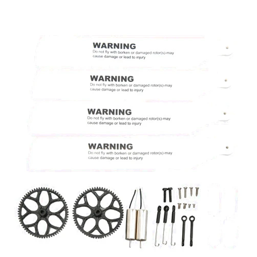 Dilwe RC Aircraft Gear Screw Kit,Durable RC Helicopter Motor Blade Gear Parts Kit for WLtoys XK K110s Remote Control Aircraft RC Helicopter Parts