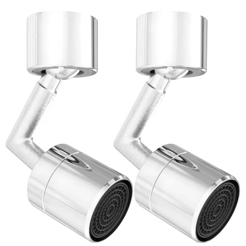 Novsix 2Pcs Universal 720 degree Rotating Faucet - Universal Splash Filter Faucet for Bathroom Faucet Sprayer Attachment - Bathroom Universal Flash Filter Faucet - Bathroom Universal Faucet Filter Attachment