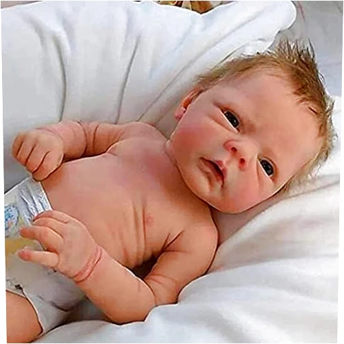 EURORA Reborn Baby Dolls, 18 Inch Silicone Reborn Baby, Reborn Baby Dolls Vinyl Silicone Body, Sweet Girl Reborn Baby Dolls with Clothes and Bottles for Kids Age 3+ (A)