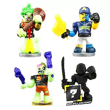 Akedo Ultimate Arcade Warriors - Warrior Collector 4 Pack - 3 Mini Battling Action Figures: Miss Slither & Deadbreath and one Hidden Mini Battling Action Figure!, Multicolor (14250) Strikeout, Miss Slither & Deadbreath