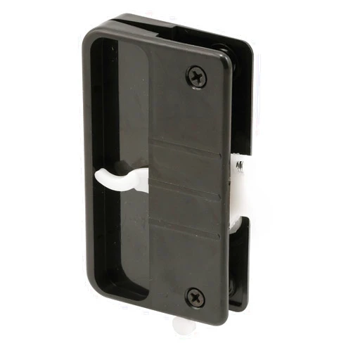 Prime-Line A 108 Black Plastic Screen Door Latch and Pull with Security Lock, for Anjac Doors (Single Pack)