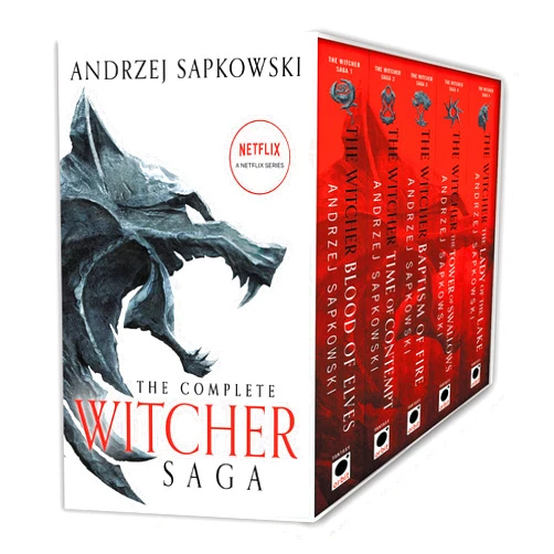 Andrzej Sapkowski,Danusia Stok,David French The Witcher Boxed Set: Blood of Elves, The Time of Contempt, Baptism of Fire, The Tower of Swallows, The Lady of the Lake