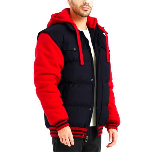 BEST SOUTH Men's Hooded Winter Coats Water Resistant Warm Thicken Insulated Full Zip Windproof Jackets with Pockets