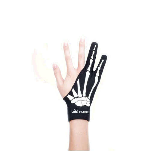 HUION Skeleton Artist Glove for Graphic Drawing Tablet Pad Monitor Painting, Paper Sketching, Suitable for Left and Right Hand
