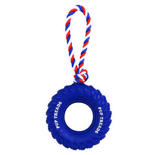 SCHITEC Dog Chew Toy with Rubber Tire & Tug of War Rope for Medium Large Dogs Aggressive Chewers, Interactive Fetch Play Treat Dispenser Pull Toys