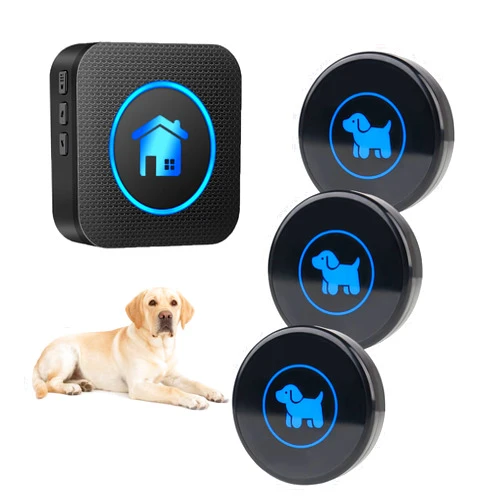 Cangecit Dog Door Bell 2026 Enhanced Touch, Wireless Doggie Doorbell for Potty Training to Go Outside, IP65 Waterproof, 1000ft Range, 55 Melodies, 5 Modes & Adjustable Volume (3 Buttons)