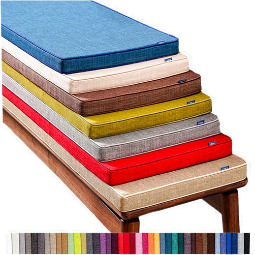 SXROMDA Custom Size Bench Window Seat Cushion, Furniture Patio Seating Cushion, Indoor Outdoor Cushion, 50D High-Resilience Foam Insert, Removable Washable, Personalized (Customize Colors)
