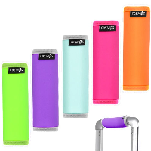 Cosmos 5 Pcs Luggage Handle Wraps Soft Neoprene Grip Handle Cover Detachable Luggage Identifier for Luggage Suitcase Travel Bag Trolley Case Travel Accessories (5 Colors)