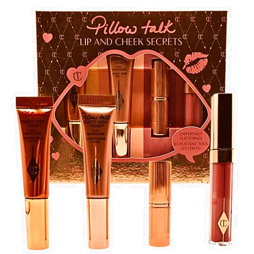 CHARLOTTE TILBURY | Lip and Cheek Secrets |Pillow Talk, 0.12 Fl Oz (Pack of 4)