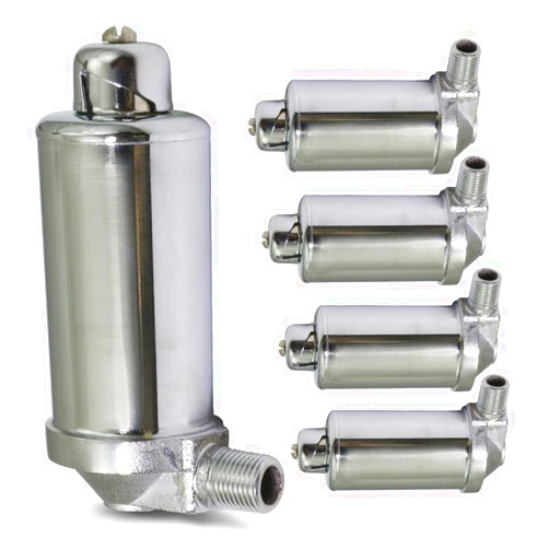 Midline Valve 6J3I5-5 Steam Radiator Air Vent; Heat Regulator Valve; Angle Adjustable Mount; 1/8 in. MIP; Chrome Plated Steel (5 Pack)