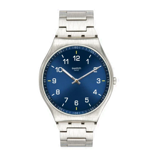 Swatch Skin Irony Swiss Quartz Stainless Steel Strap, Grey, 16 Casual Watch (Model: SS07S106G)