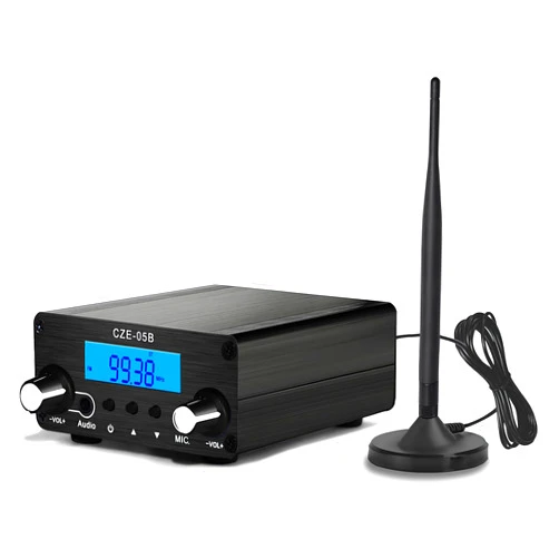 AZWang 1000FT Long Range FM Transmitter Stereo Mini Radio Station for Church Drive-in Movie, Church Parking Lot, Lights Fireworks Show