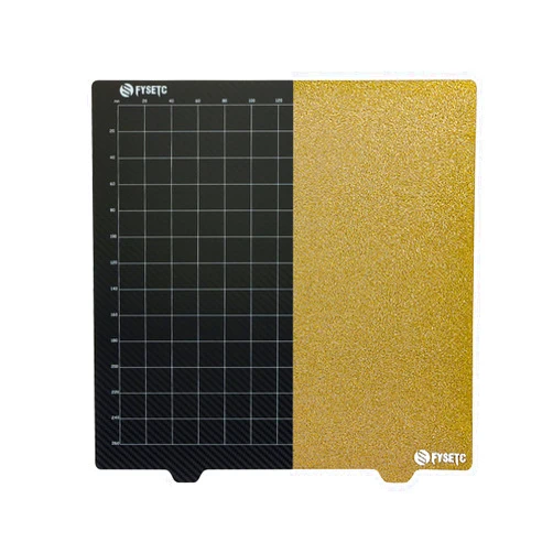 FYSETC New Double Sided Buildplate 310mm/12.2inch-Textured PEI+PET-CF Sheet Only Flexible Removable Spring Steel Plate No Sticker Base for CR-10/10S/ SunlluS8 Longe LK1 Printer Wanhao D9