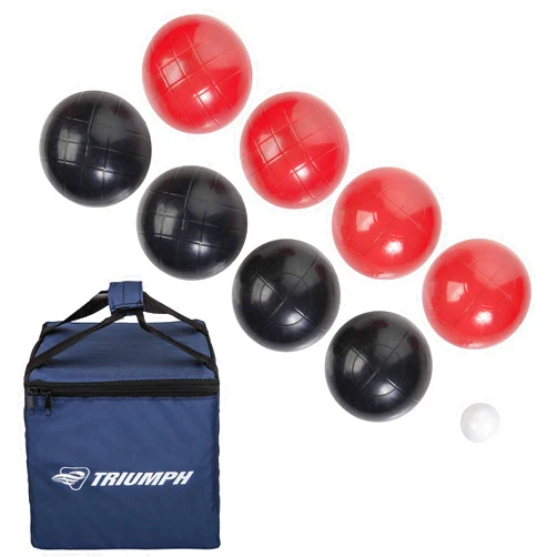 Triumph Sports Triumph 100mm Classic Bocce Ball Set - Includes 8 Bocce Balls, Jack and Carry Case